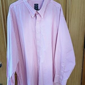 Brooks Brothers Pink Checkered Dress Shirt